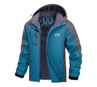 Chaqueta de piel para hombre, chaqueta de escalada cálida para hombre, chaqueta de esquí a juego con capucha, cortavientos, bolsillos, multifuncional, para parejas, chaqueta de esquí para hombre