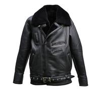 Chaqueta De Piel Para Hombre VANDAMM Chaqueta Biker Chaqueta Bomber De Piel