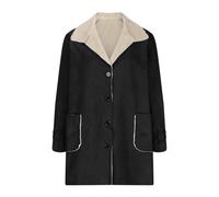 Chaqueta de piel para mujer, abrigo de piel para mujer, chaqueta de piel deportiva, chaqueta bomber elegante, abrigo de entretiempo vintage Y2k, gabardina gótica, chaqueta de entretiempo, B04 Negro, L