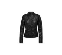 Chaqueta De Piel Sintética ONLY Para Mujer, Código 15081400, Color Negro.