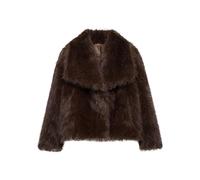 Chaqueta de Piel Sintética para Mujer,Cuello Solapa Abrigo Pelo Corto Grueso Abrigos de Invierno Cálido Chaqueta Manga Larga con Bolsillos Elegante y Cómodo Cazadora de Forro Polar Moda Lujo Faux Fur
