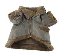 Chaqueta de piel sintética para perros, abrigo de invierno para perros pequeños, medianos y grandes, chaqueta para mascotas con forro de peluche, diseño de cremallera, fácil de quitar (XL)