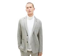 Chaqueta de piqué de punto de hombre TOM TAILOR con elástico, Gris (12035-Mezcla de grises jaspeados), XXXL