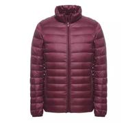 Chaqueta De Plumas Ligera para Hombres para Jóvenes Y De Mediana Edad Chaqueta De Plumas Liviana con Cuello Alto De Gran Tamaño Chaqueta Corta De Plumón De Pato Blanco-Borgoña-L