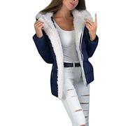 Chaqueta de plumas para mujer, invierno cálido mediados largos, chaqueta polar cálida para mujer, talla grande, chaqueta acolchada, abrigo grueso térmico abrigos color sólido, chaqueta de plumón chic