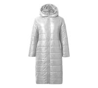Chaqueta de plumas para mujer, larga con capucha, chaqueta para mujer, invierno, ligera, suave, impermeable, acolchada, cálida, Parka Duvet Anorak a prueba de viento, chaquetas de senderismo, chaqueta