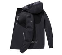 Chaqueta de plumón de otoño e invierno para hombre engrosada por dentro y por fuera para usar abrigo blanco frío, Negro , 4XL