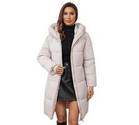 Chaqueta de plumón ligera, abrigo acolchado rojo para mujer, abrigos largos acolchados a la moda, ropa exterior elegante con capucha, chaquetas acolchadas sueltas con bolsillos, sudaderas de color