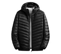 Chaqueta de Plumón Ligera - Chaqueta Puffer para Hombre con Capucha Abrigo Acolchado para Hombre Chaqueta de Invierno de Plumón Chaquetas Rellenas de Plumón Ultraligeras Empacables Ajuste Slim Cuello