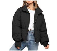 Chaqueta de plumón para mujer, ligera y cálida invierno, fina, con cuello alto, acolchada, chaqueta, tallas grandes, parka