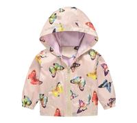 Chaqueta de plumón para niños y niñas Chaquetas ligeras con estampado de dibujos animados, chaquetas a prueba de viento de moda unisex ropa infantil para primavera y adecuada para 1-5 años 2024