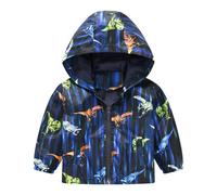 Chaqueta de plumón para niños y niñas Chaquetas ligeras con estampado de dibujos animados, chaquetas a prueba de viento de moda unisex ropa infantil para primavera y adecuada para 1-5 años 2024