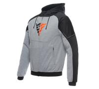 Chaqueta de poliéster Hombre Dainese DAEMON-X Melange-Gris/Negro/Rojo-Fluo