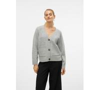 Chaqueta de punto, cuello de pico Mujer Talla L. Color Gris