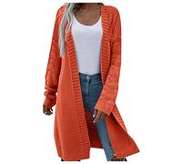 Chaqueta de punto larga para mujer, de punto grueso: Softshell, chaqueta de verano, ligera, de punto fino, chaqueta bolero, monocolor, cárdigan de algodón, abrigo de primavera, chaqueta de