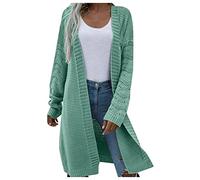 Chaqueta de Punto Larga para Mujer - Softshell, Verano, Ligera, Bolero, Monocolor, Cárdigan de Algodón, Abrigo de Primavera