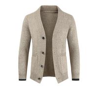 Chaqueta de punto para hombre con botones, chaqueta de punto para hombre, chaqueta de invierno, traje tradicional bávaro, tallas grandes, cárdigan moderno, solapa ajustada, chaqueta de punto, chaqueta