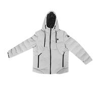 Chaqueta de ropa acolchada de algodón con calefacción USB, 5 tamaños 3 engranajes Chaqueta impermeable con calefacción eléctrica USB ajustable Abrigo cálido para invierno (gris)(XL)