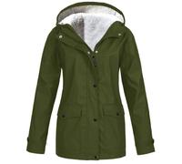Chaqueta de senderismo para mujer, impermeable, chaqueta softshell para mujer, tallas grandes, chaqueta de lluvia de forro polar, chaqueta de entretiempo, chaqueta de entretiempo cálida, chaqueta