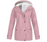 Chaqueta de senderismo para mujer, impermeable, chaqueta softshell para mujer, tallas grandes, chaqueta de lluvia de forro polar, chaqueta de entretiempo, chaqueta de entretiempo cálida, chaqueta