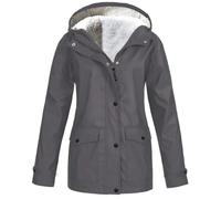 Chaqueta de senderismo para mujer, impermeable, chaqueta softshell para mujer, tallas grandes, chaqueta de lluvia de forro polar, chaqueta de entretiempo, chaqueta de entretiempo cálida, chaqueta