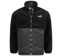 Chaqueta De Sherpa Para Hombre PUMA ESS+ Tape Dorada Negra Nueva