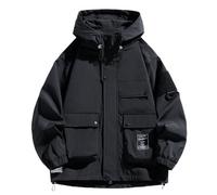Chaqueta de Sudadera para Hombres Abrigo de Exterior de Manga Larga Blazer Deportiva Informal Chaqueta Funcional de Senderismo de Secado Rápido Prendas de Tallas Grandes