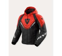 Chaqueta de tela impermeable REVIT Quantum 3 H2O negra y roja