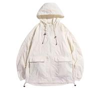 Chaqueta de trabajo para hombre de invierno con capucha, chaqueta cargo de invierno, ligera, chaqueta de entretiempo, gruesa, holgada, chaqueta para el tiempo libre, chaqueta cálida para exteriores
