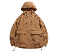 Chaqueta de trabajo para hombre de invierno con capucha, chaqueta cargo de invierno, ligera, chaqueta de entretiempo, gruesa, holgada, chaqueta para el tiempo libre, chaqueta cálida para exteriores