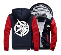 Chaqueta de trabajo para hombre Monst-er Hunt-er, cálida y suave, cazadora con capucha de invierno, suéter cómodo con estampado, para senderismo(Multicolor 3,M)