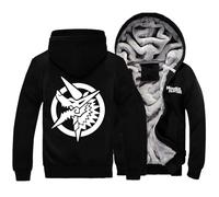 Chaqueta de trabajo para hombre Monst-er Hunt-er, cálida y suave, cazadora con capucha de invierno, suéter cómodo con estampado, para senderismo(Multicolor 4,XL)