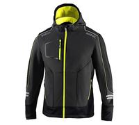Chaqueta de Trabajo Tecnología Softshell Sparco Amarillo / Negro Capucha Quita