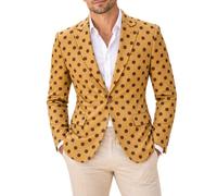 Chaqueta de traje de poliéster con estampado integral, corte estrecho, de un solo pecho, para bodas, bailes y actuaciones escénicas, chaquetas de ciclismo para hombre