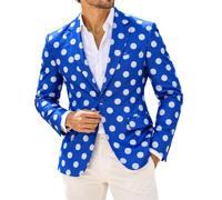 Chaqueta de traje de poliéster con estampado integral, corte estrecho, de un solo pecho, para bodas, bailes y actuaciones escénicas, chaquetas de ciclismo para hombre