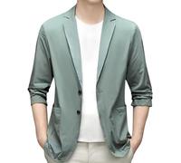 Chaqueta de traje para hombre, americana deportiva, bléiser para tiempo libre, para trabajo, corte normal, de un botón