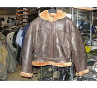 Mil-Tec Royal Airforce Lambskin, chaqueta de cuero S male Marrón Oscuro/Marrón Claro