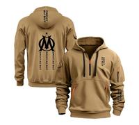 Chaqueta Deportiva con Capucha para Hombre D.R.OI.T AU B.UT Estampada Media Cremallera Manga Larga Ropa-KQSe||s