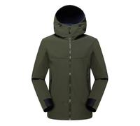 Chaqueta Deportiva con Capucha para Senderismo Bicicleta Capa Impermeable para Bicicleta Gabardina Al Aire Libre Chaqueta Impermeable Hombre Ligera y Transpirable Cortavientos con Bloque de Color
