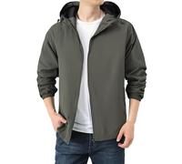 Chaqueta deportiva para hombre, chaqueta de lluvia ligera, impermeable, transpirable, cortavientos, para bicicleta, al aire libre, senderismo y uso en todo tipo de climas, con bolsillos laterales