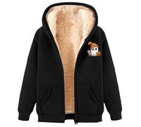 Chaqueta deportiva para mujer, con capucha, para deporte, unisex, estampado de Halloween, con capucha y bolsillos, Le Noir, XXL