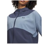 Chaqueta Under Armour Rival Woven para mujer Downpour Gris / Azul Wind / Negro S
