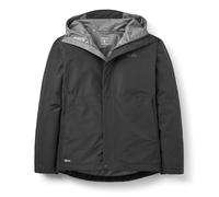 Rab Chaqueta Downpour para hombre, ligera, impermeable, con capucha, para senderismo y senderismo, color negro, talla L