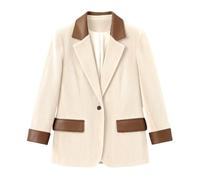 Chaqueta elegante de mujer con solapa de negocios | Abrigo Gabardina Mujer Vestir Lana Mejores Xxl Beisbol Dentro Temperaturas Borreguito Fucsias Cruzados Petroleo