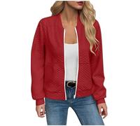 Chaqueta Entretiempo Mujer Cremallera Fina - Cárdigan Mujer Cortavientos Manga Larga Slim Fit Chaqueta De Punto Entretiempo Primavera Verano Otoño Formal Trabaj Clásicos Blouson Cazadora