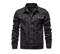 Chaqueta Estilo de hombre Ropa de abrigo Manga larga Ropa casual Ajuste holgado Ligero Al aire libre Top con botones Abrigo de mezclilla Chaquetas de mezclilla vaquera lavadas vintage clásicas Tallas