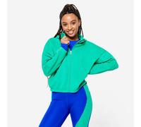Chaqueta Fitness Mujer Verde Esmeralda Capucha Manga Larga M