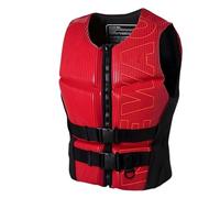 Chaqueta Flotante for Adultos con Cremallera Ajustable, Chaqueta Flotante de Neopreno for Kayak, Pesca, Navegación, Surf(Red,S)