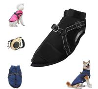 Chaqueta for Perros FurryKing, Impermeable, Resistente al Viento y a la Nieve con Cremallera, Abrigo de Invierno for Perros pequeños, medianos y Grandes.(Black,S)