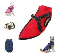 Chaqueta for Perros FurryKing, Impermeable, Resistente al Viento y a la Nieve con Cremallera, Abrigo de Invierno for Perros pequeños, medianos y Grandes.(Red,S)